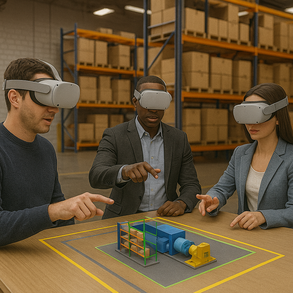 AR guidance on real equipment and VR training simulation